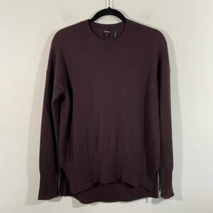 Theory‎ Women's Crew Neck Sweater - Dark Brown